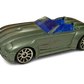 Hot Wheels 2005 - Collector # 001/183 - First Editions / Realistix 1/20 - Ford Shelby Cobra Concept - Gray / Short Racing Stripes - 10 Spoke Wheels - USA Card
