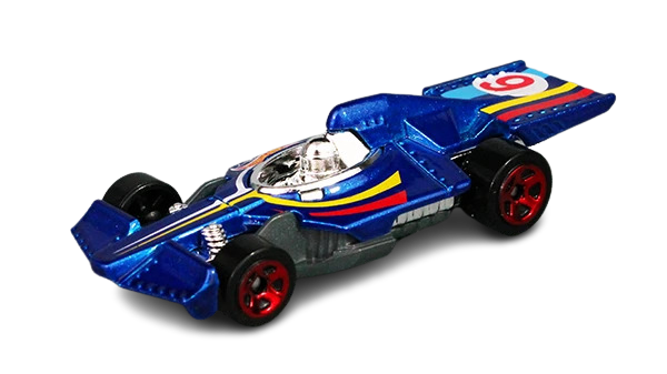 Hot Wheels 2016 - Collector # 008/250 - HW Race Team 08/10 - New Models - Formula Flashback - Metalflake Blue - USA 'Scan & Race'