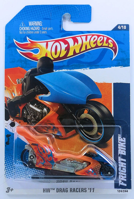 Hot Wheels 2011 - Collector # 124/244 - HW Drag Racers 4/10 - Fright Bike - Orange - USA Card