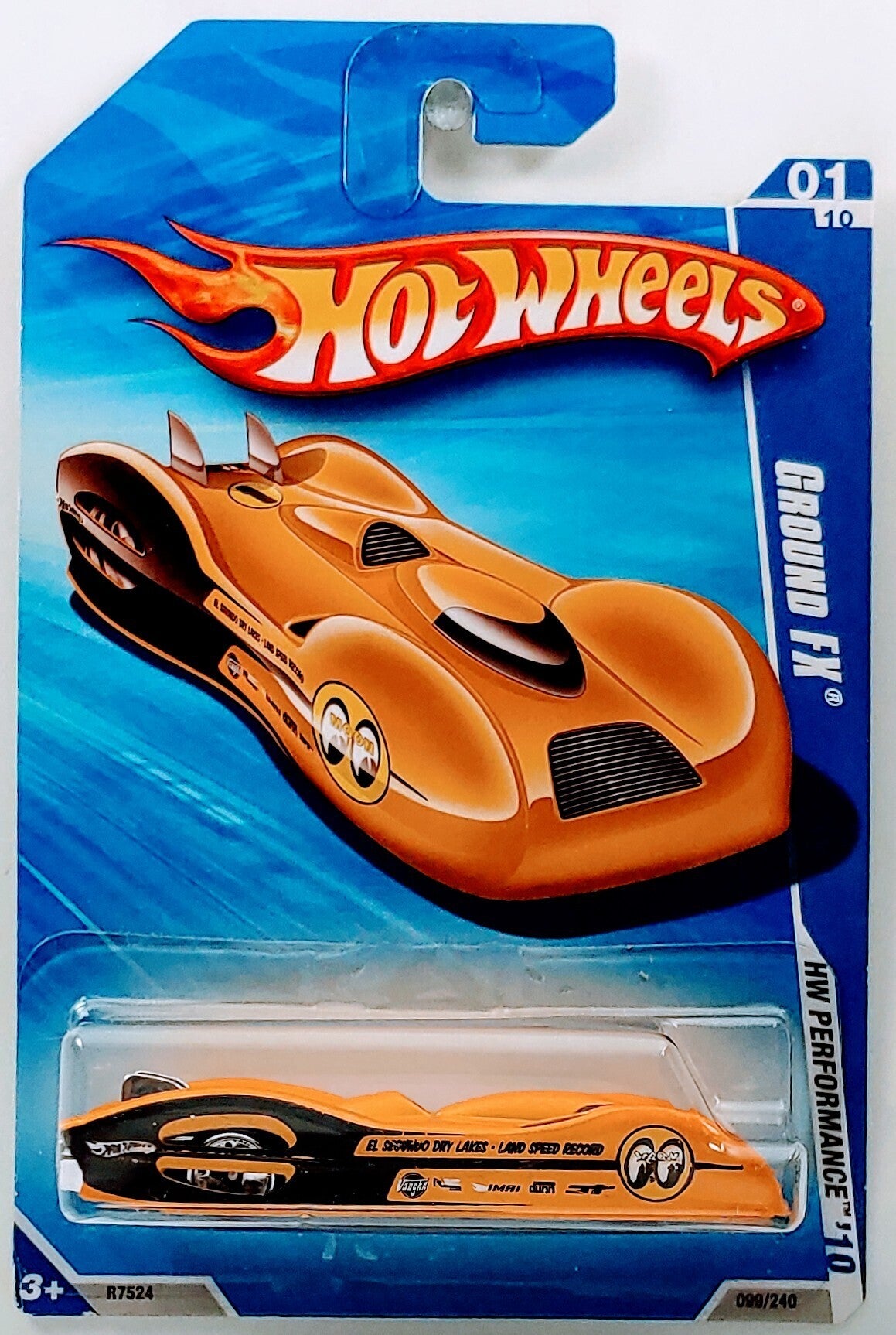 Hot Wheels 2010 - Collector # 099/240 - HW Performance 1/10 - Ground FX - Yellow / Mooneyes - USA Card