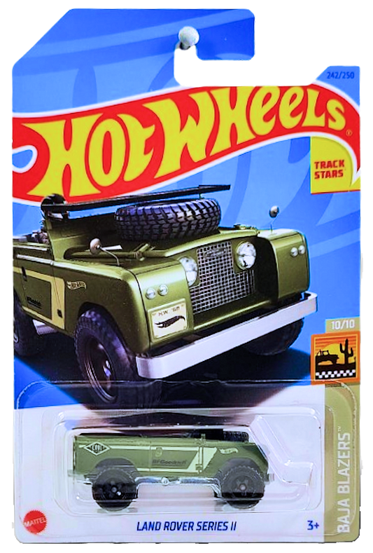 Hot Wheels 2023 - Collector # 242/250 - Baja Blazers 10/10 - New Models - Land Rover Series II - Army Green - IC