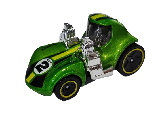 Hot Wheels 2023 - Collector # 170/250 - Tooned 01/05 - Tooned Twin Mill - Apple Green - USA