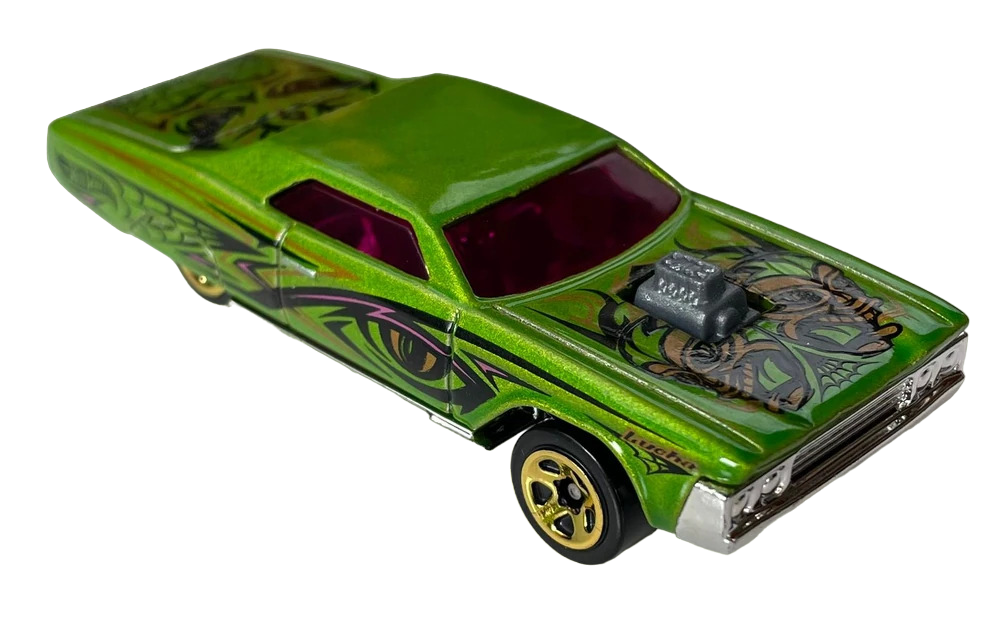 Hot Wheels 2023 - Collector # 237/250 - HW Slammed 02/05 - Layin' Lowrider - Metalflake Lime Green - USA