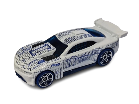 Hot Wheels 2023 - Collector # 036/250 - HW Art Cars 04/10 - Custom '11 Camaro - White / 'I' - USA
