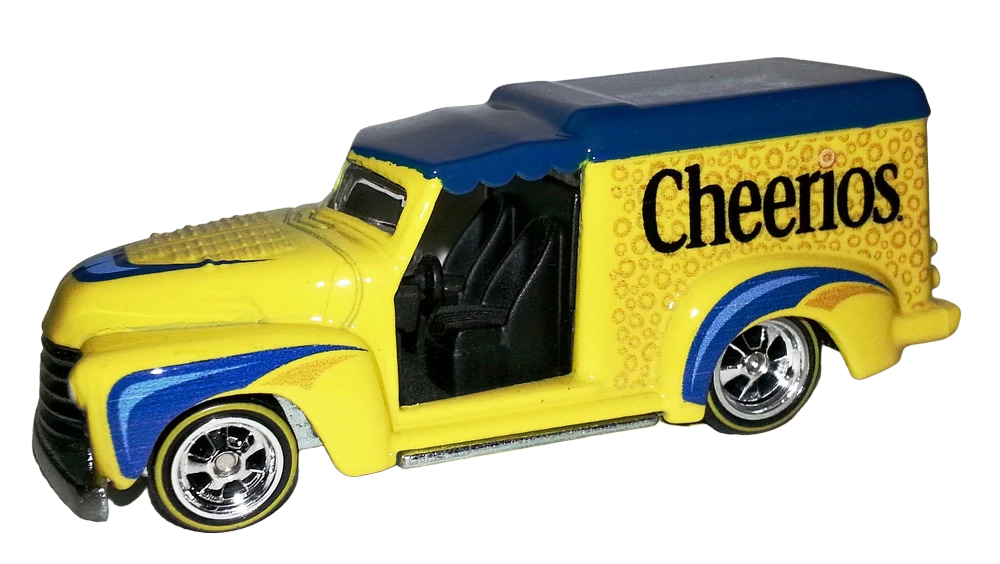 Hot Wheels 2013 - Pop Culture: General Mills - Custom '52 Chevy - Yellow - Cheerios - Metal/Metal & Real Riders