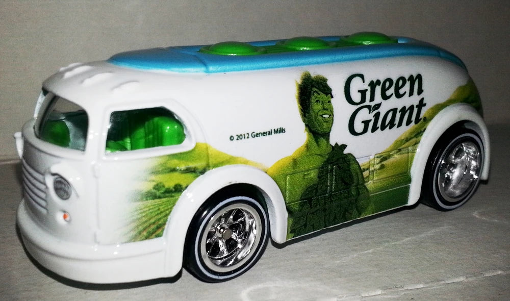Hot Wheels 2013 - Pop Culture / General Mills - Haulin' Gas - Blue & White / Green Giant - Metal/Metal & Real Riders