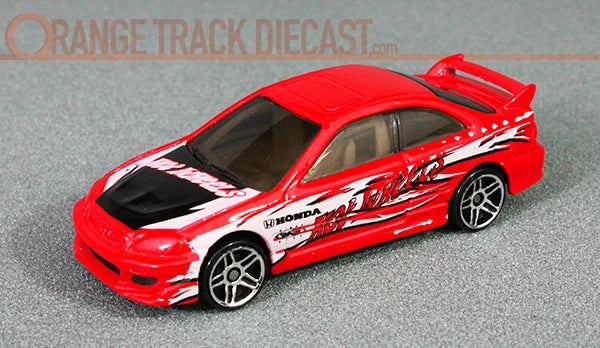 Hot Wheels 2001 - Collector # 027/240 - First Editions 15/36 - Honda Civic Si - Red - PR5 Wheels - Darker Tinted Windows