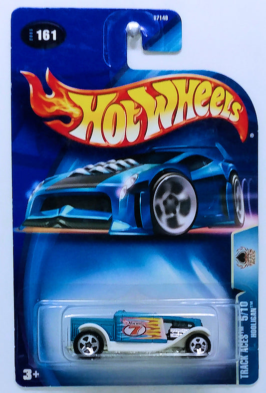 Hot Wheels 2003 - Collector # 161/220 - Track Aces 5/10 - Hooligan - Blue - USA '04 Card
