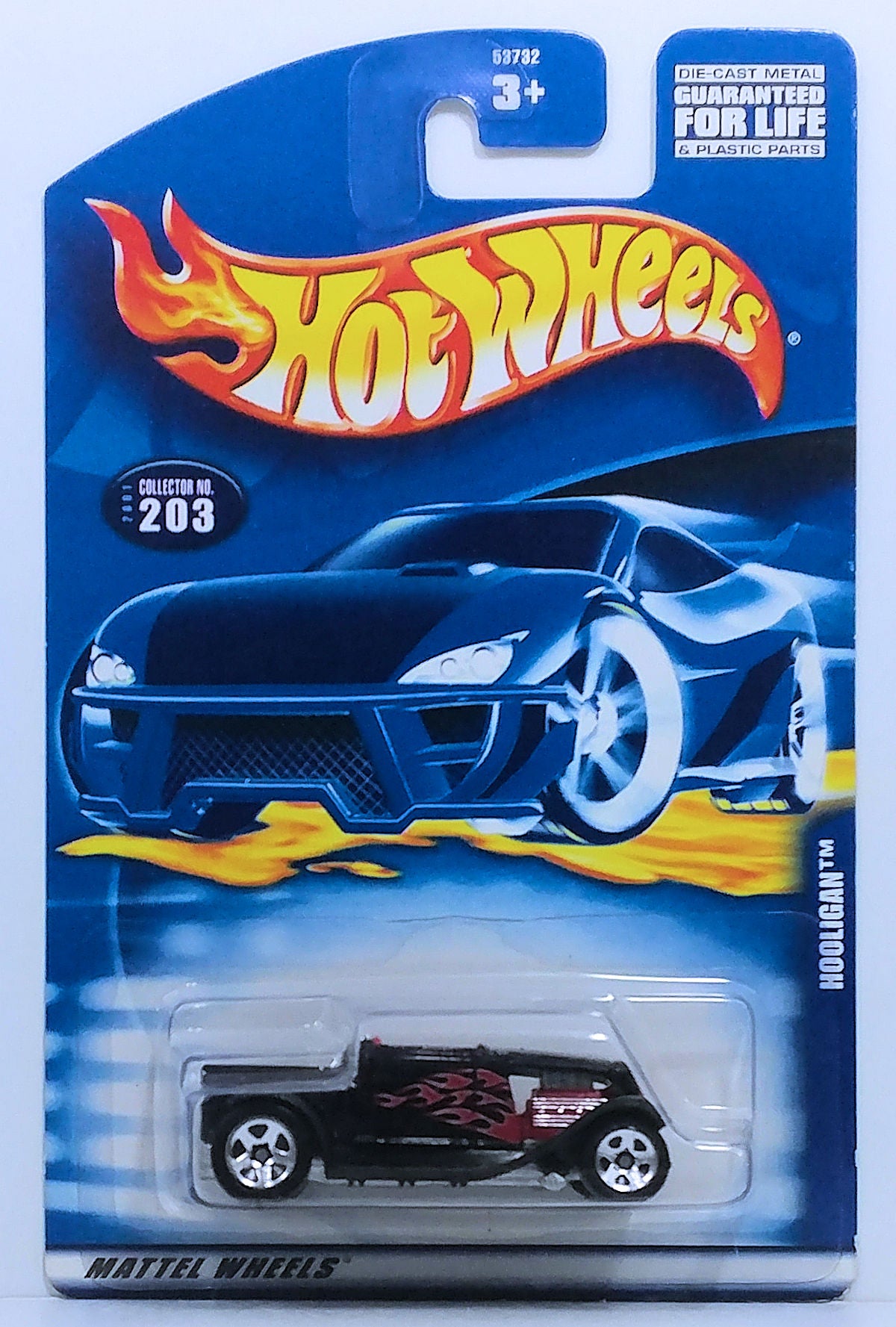 Hot Wheels 2001 - Collector # 203/240 - Hooligan - Purple - USA Card