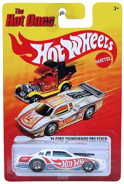 Hot Wheels 2012 - The Hot Ones - '86 Ford Thunderbird Pro Stock - White / Hot Wheels - Basic Wheels - Metal/Metal - Lightning Fast Metal Racers
