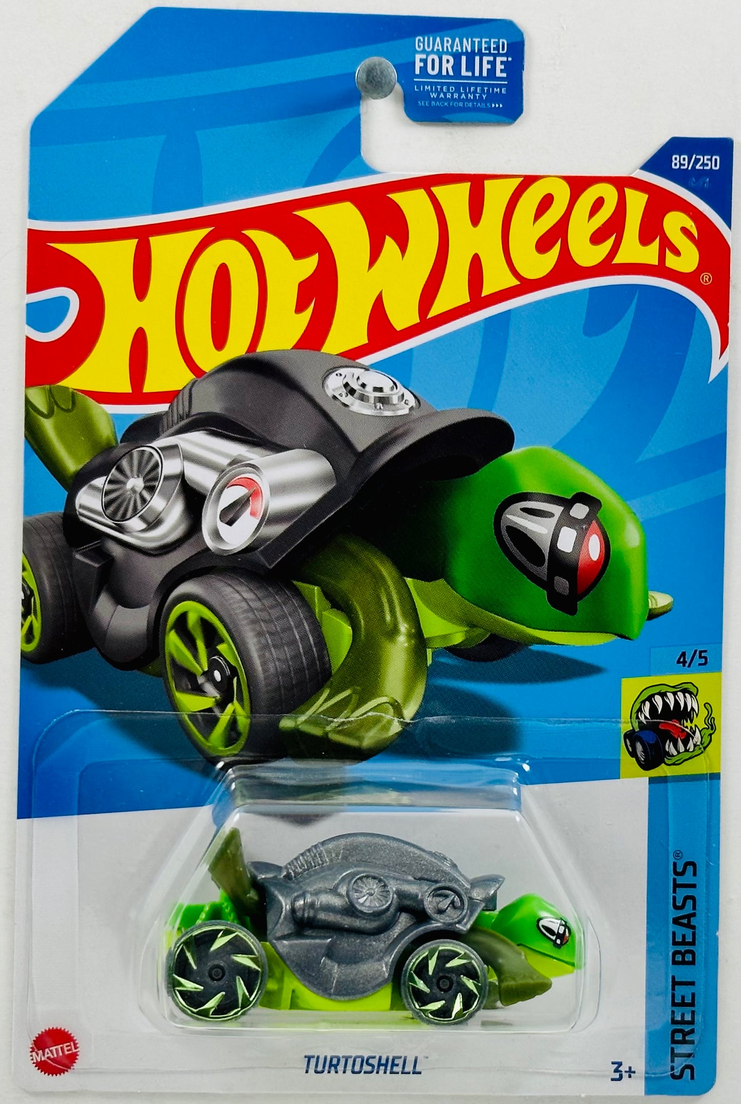 Hot Wheels 2022 - Collector # 089/250 - Street Beasts 04/05 - Turtoshell - Green / Gray - USA