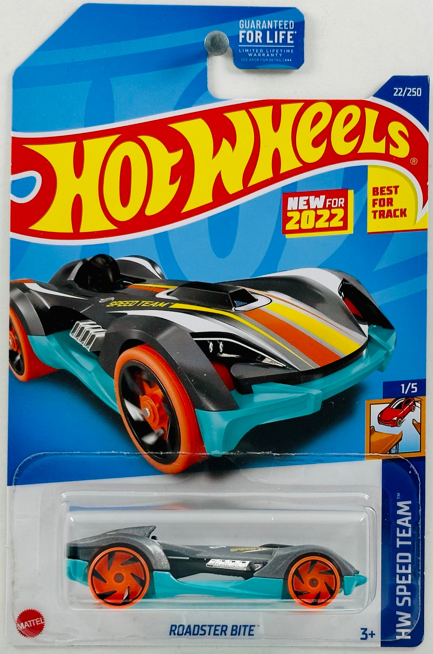 Hot Wheels 2022 - Collector # 022/250 - HW Speed Team 01/05 - New Models - Roadster Bite - Gray - USA