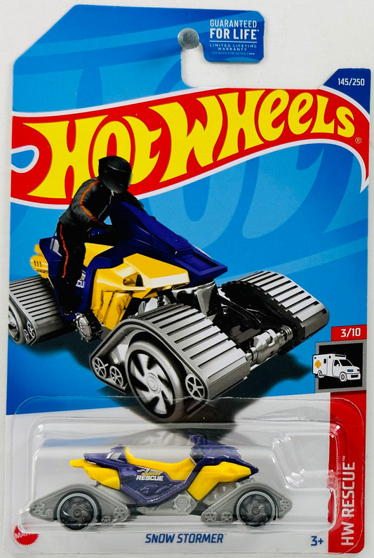 Hot Wheels 2022 - Collector # 145/250 - HW Rescue 03/10 - Snow Stormer - Purple / Yellow - USA