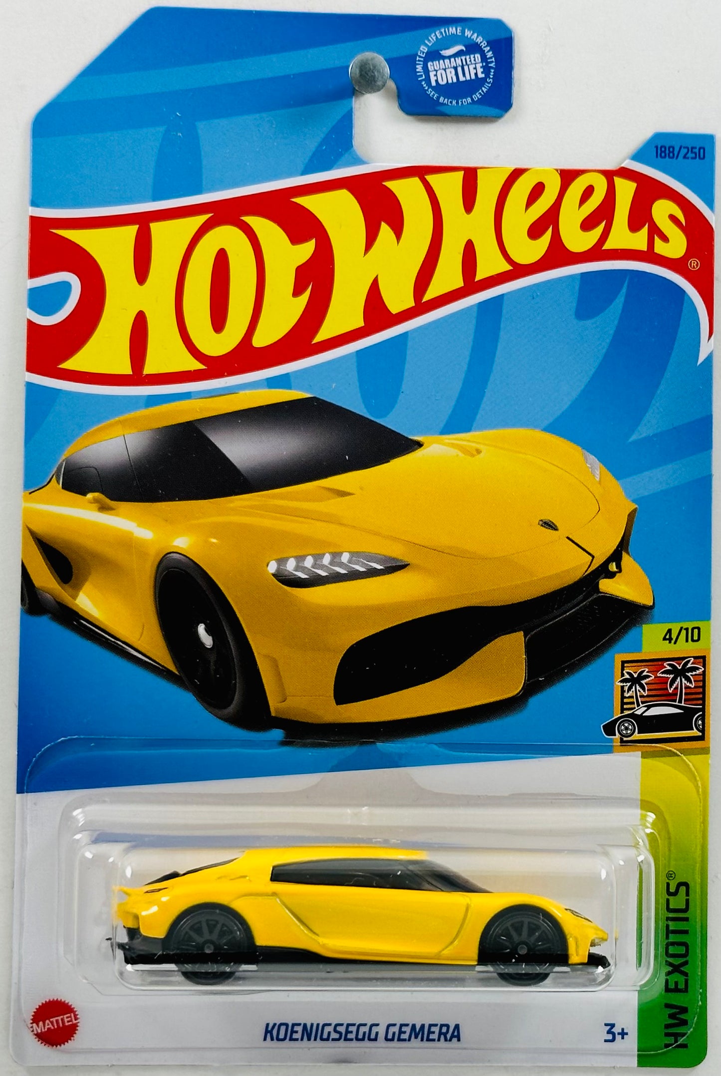 Hot Wheels 2023 - Collector # 188/250 - HW Exotics 04/10 - Koenigsegg Gemera - Yellow - USA