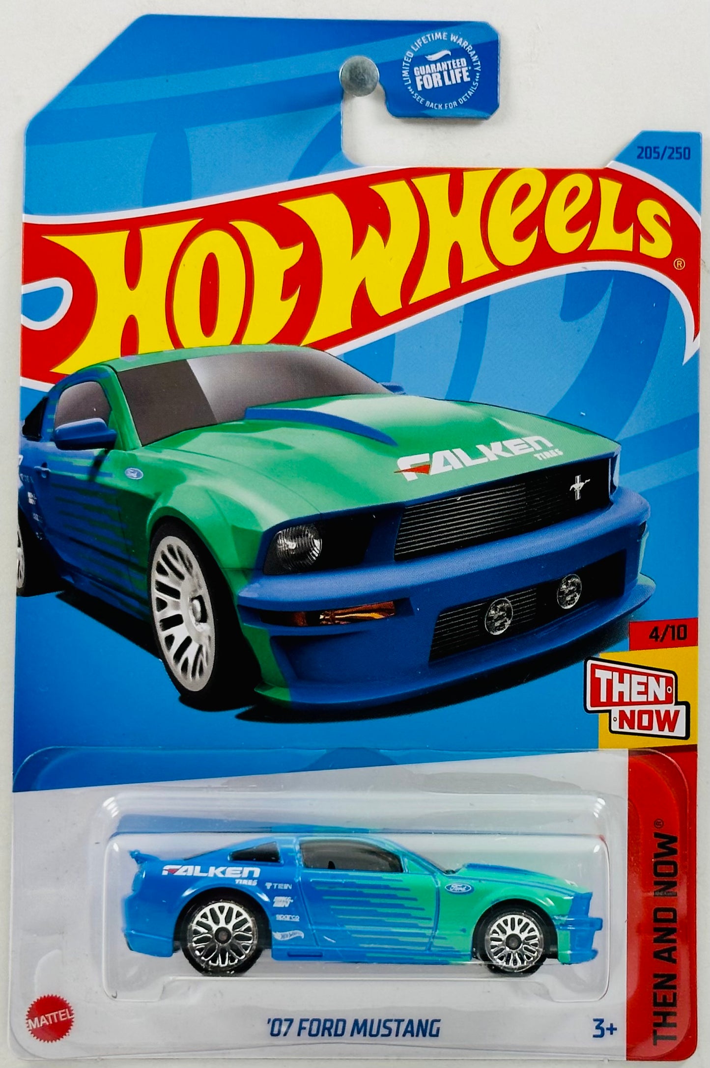 Hot Wheels 2023 - Collector # 205/250 - Then And Now 04/10 - '07 Ford Mustang - Falken Racing Blue - USA