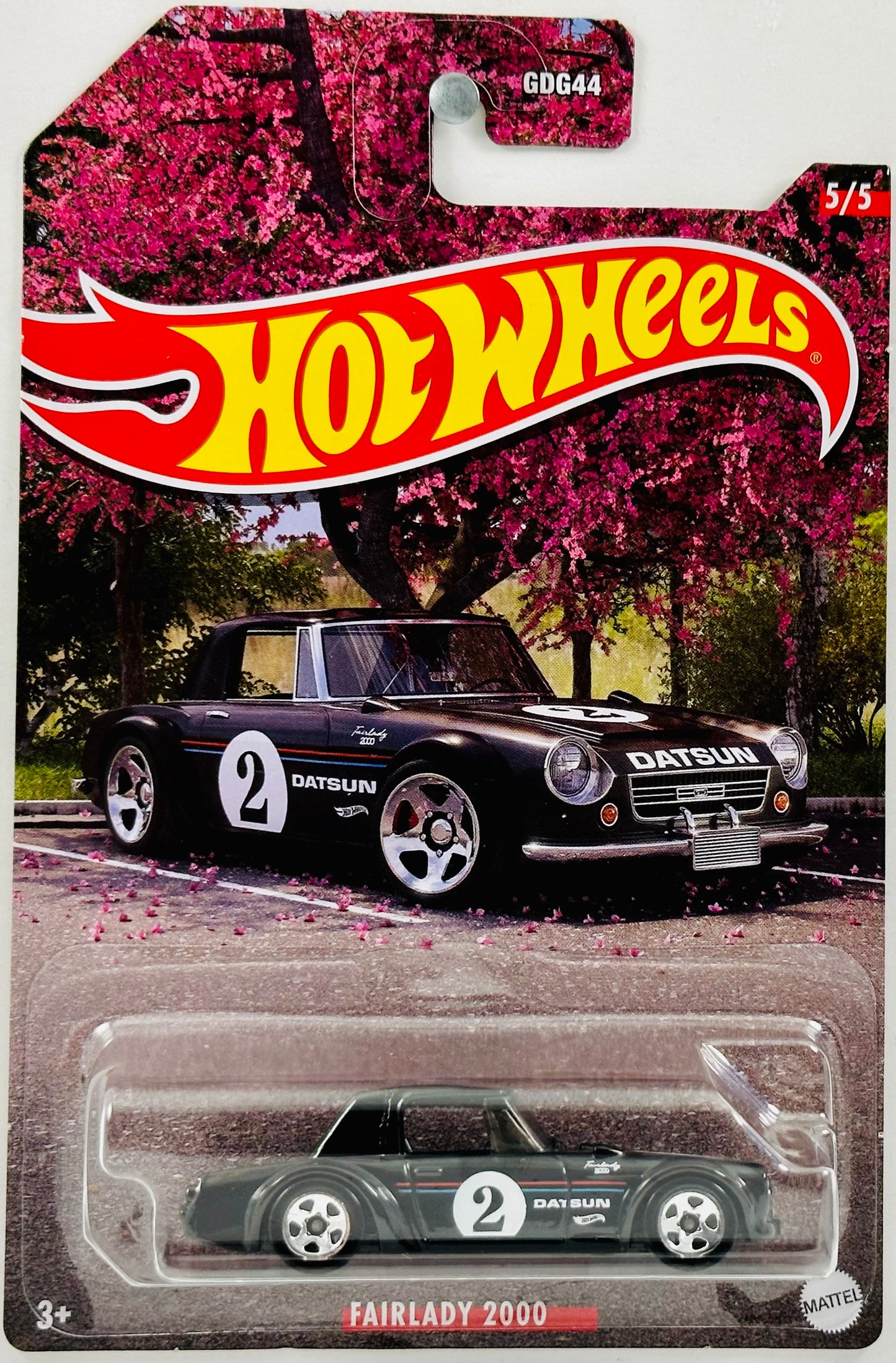 Hot Wheels 2023 - Theme Series / Japanese Classics 05/05 - Fairlady 2000 - Black - 'Datsun' / '2' - Walmart Exclusive