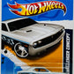 Hot Wheels 2012 - Collector # 153/247 - Heat Fleet 03/10 - Dodge Challenger Concept - Gray - Black, White and Blue Tampos - K-Mart Exclusive - USA