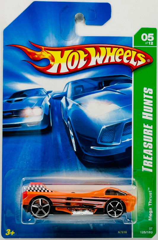Hot Wheels 2007 - Collector # 125/180 - Treasure Hunts 05/12 - Mega Thrust - Orange - USA