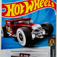 Hot Wheels 2023 - Collector # 060/250 - HW Dream Garage 03/05 - Bone Shaker - Maroon - 'Team Awesome' / White & Yellow Stipes on Sides - IC