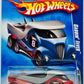 Hot Wheels 2009 - Collector # 073/190 - Hot Wheel's Racing 07/10 - Cabin' Fever - Red - '8' / Black & Sliver Flames - USA Blue Truck