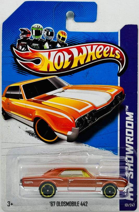 Hot Wheels 2012 - Collector # 101/247 - HW Showroom / Muscle Mania - GM 01/10 - '67 Oldsmobile 442 - Burnt Orange - KMart Exclusive - USA
