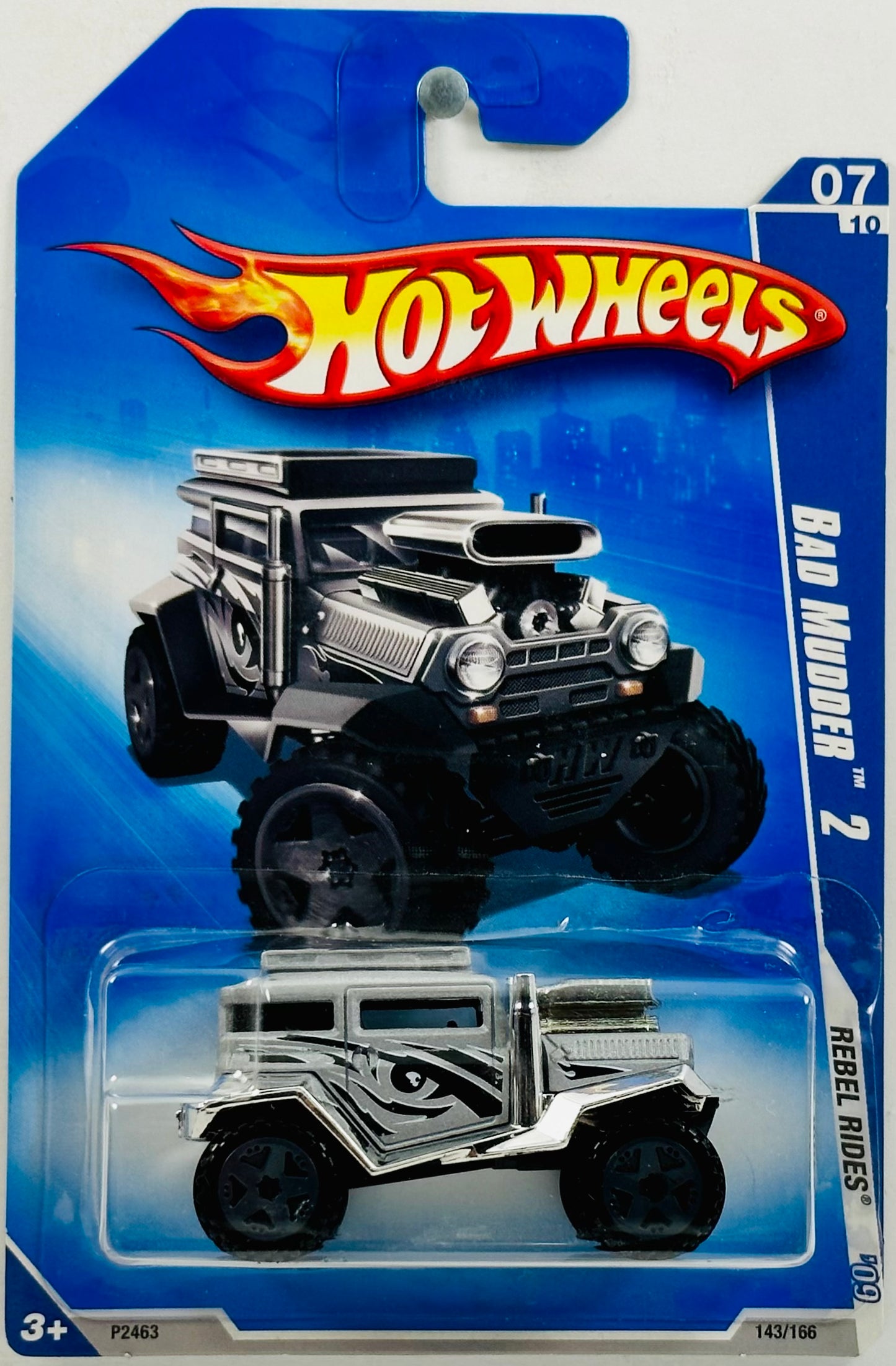 Hot Wheels 2009 - Collector # 143/166 - Rebel Rides 07/10 - Bad Mudder 2 - Gray - IC