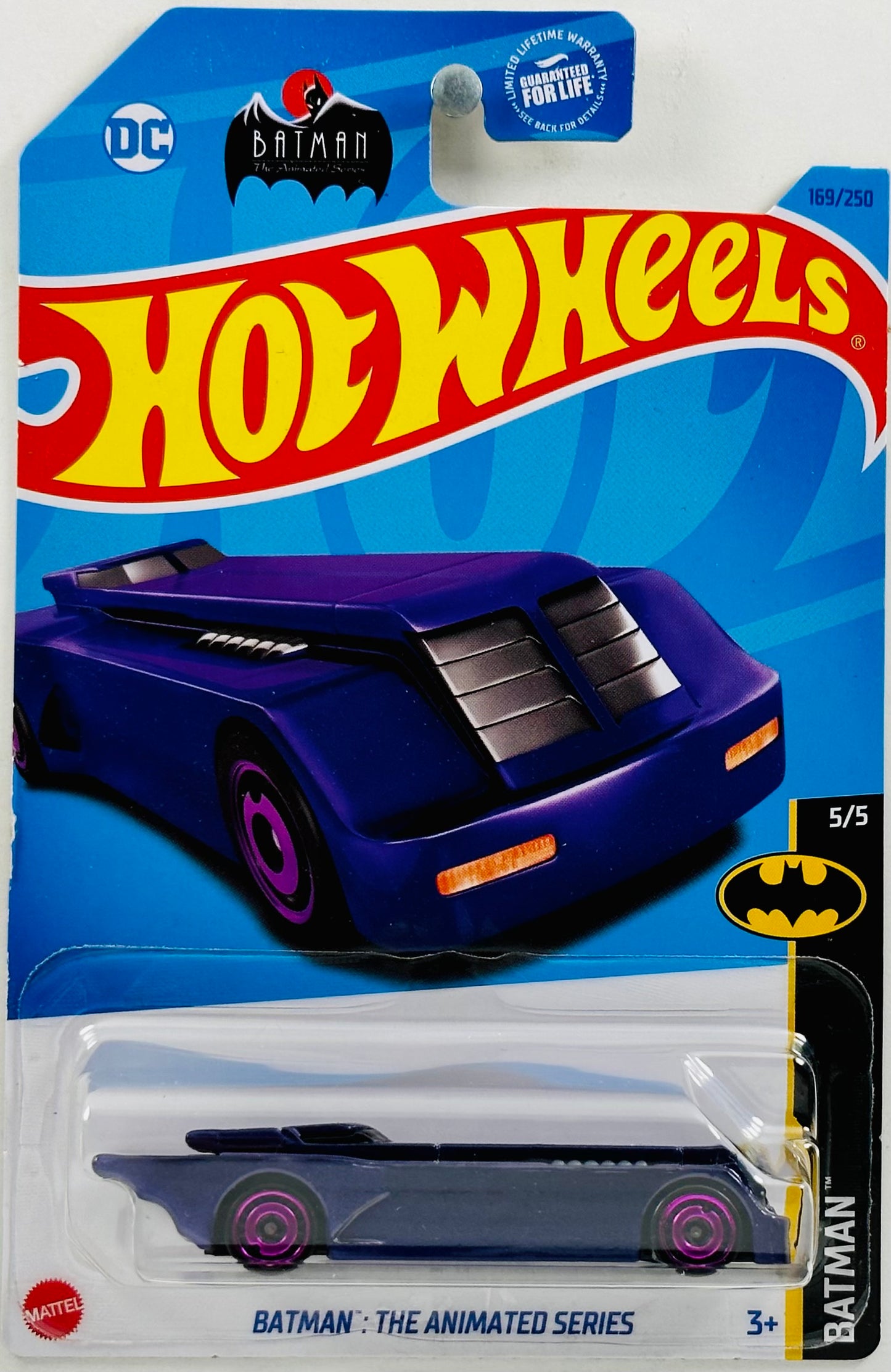 Hot Wheels 2023 - Collector # 169/250 - Batman 05/05 - Batman: The Animated Series - Purple - DC Comics - USA