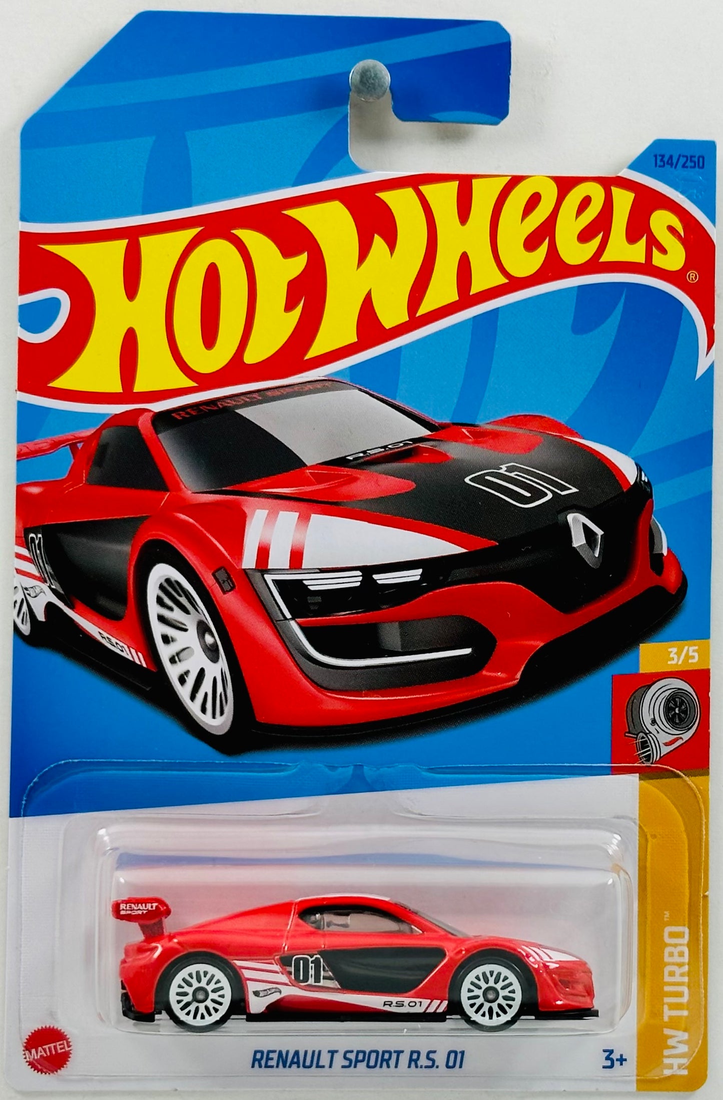 Hot Wheels 2023 - Collector # 134/250 - Turbo 03/05 - Renault Sports R.S. 01 - Red - R.S. 01 Graphics - IC