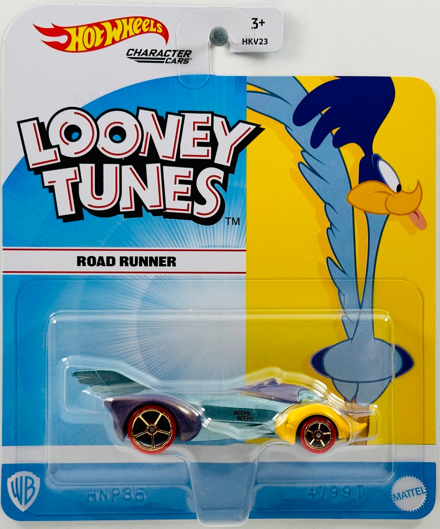 Hot Wheels 2023 - Character Cars / Looney Tunes - Road Runner - Light Blue, Orange & Purple - WB