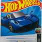 Hot Wheels 2023 - Collector # 013/250 - Roadsters 02/10 - '17 Pagani Huayra Roadster - Metalflake Dark Blue - Gold Interior / Rims - IC