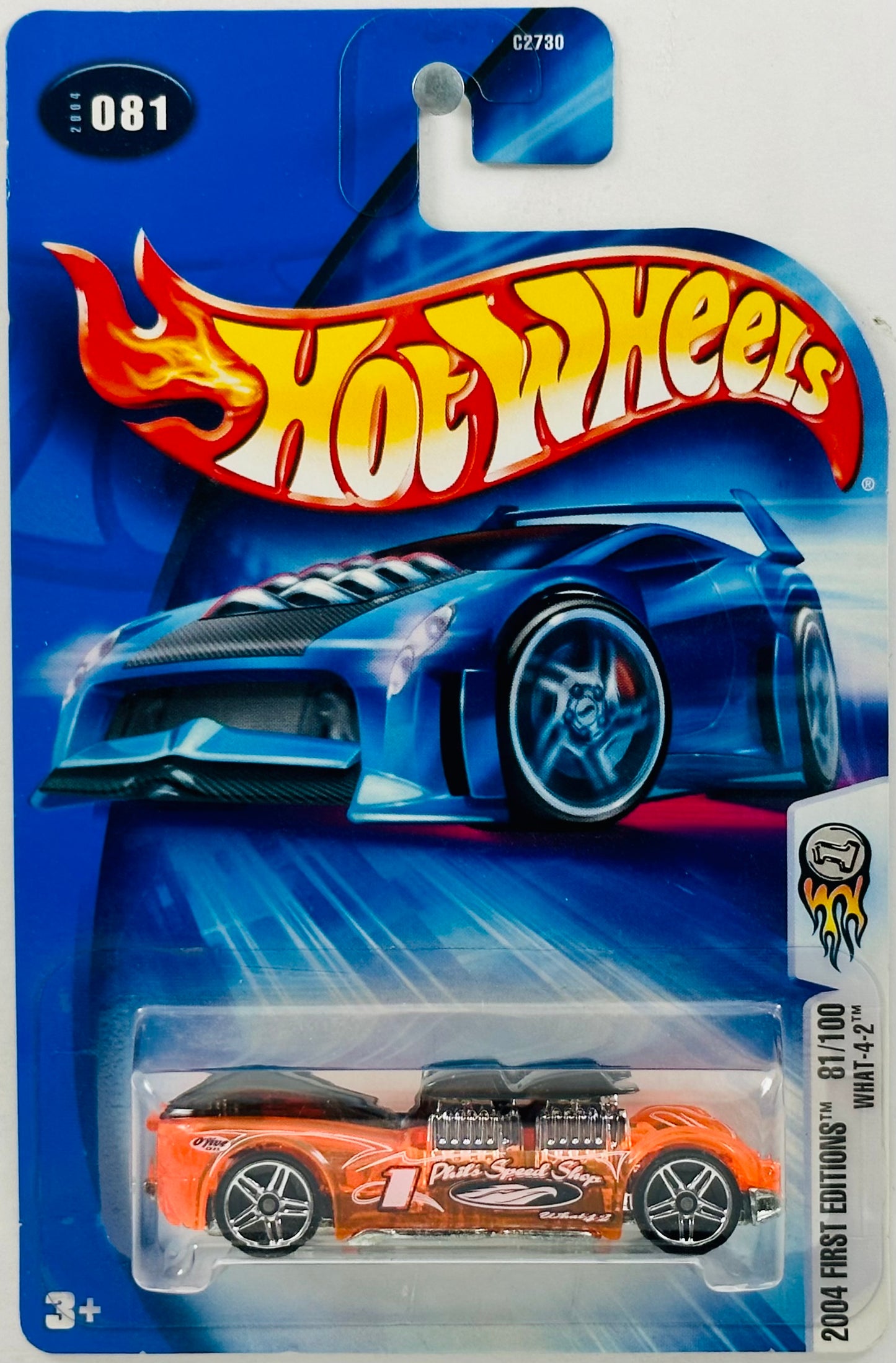 Hot Wheels 2004 - Collector # 081/212 - First Editions 81/100 - What-4-2 - Transparent Orange - Smoked Windows - '04 NC