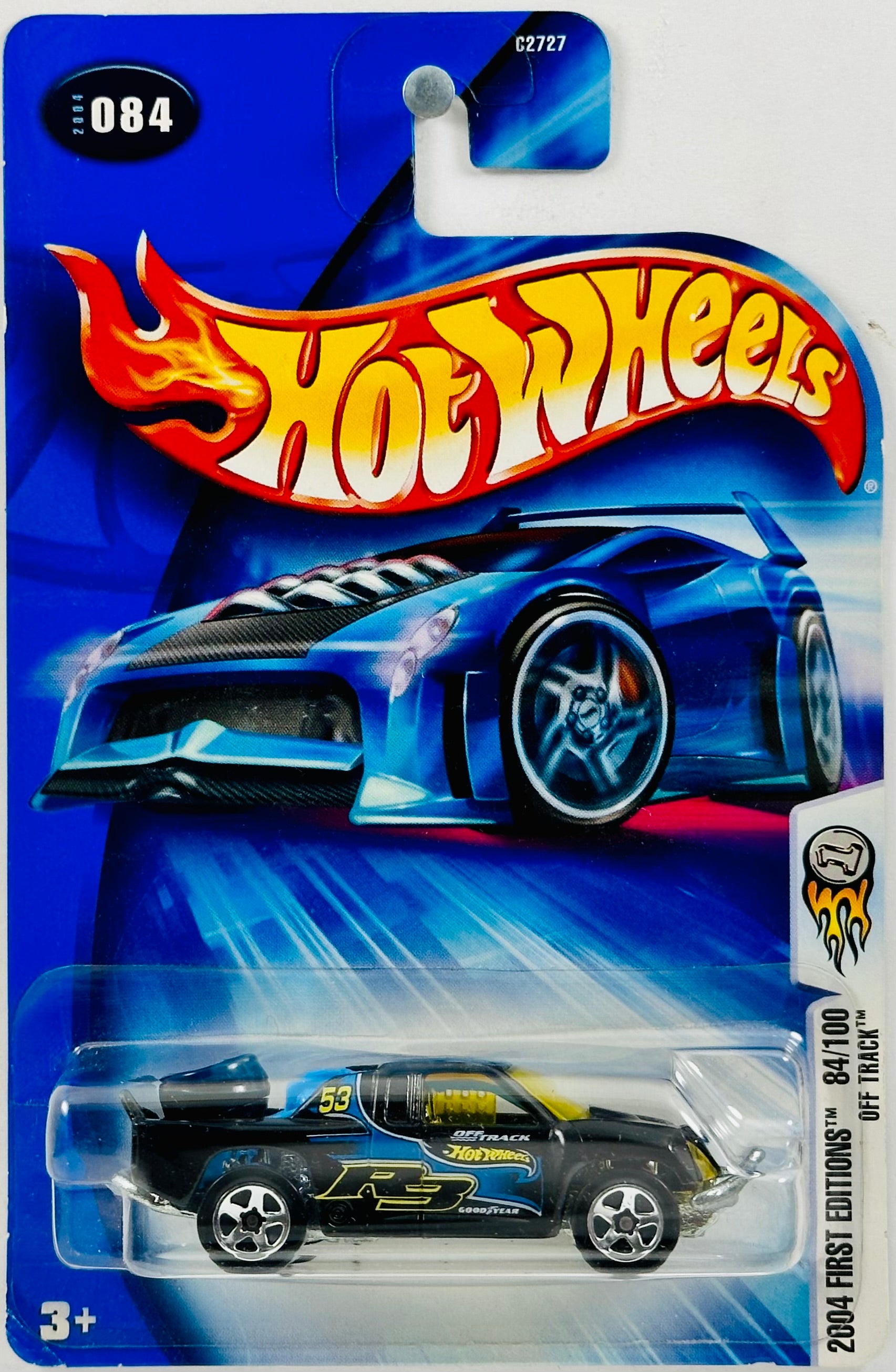 Hot Wheels 2004 - Collector # 084 - First Editions 84/100 - Off Track -  Black - 'R3' / '53' - '04 NC