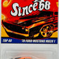 Hot Wheels 2008 - Since '68 / Top 40 # 09/40 - '70 Ford Mustang Mach 1 - Orange - Basic Wheels on Red Lines - Metal/Metal