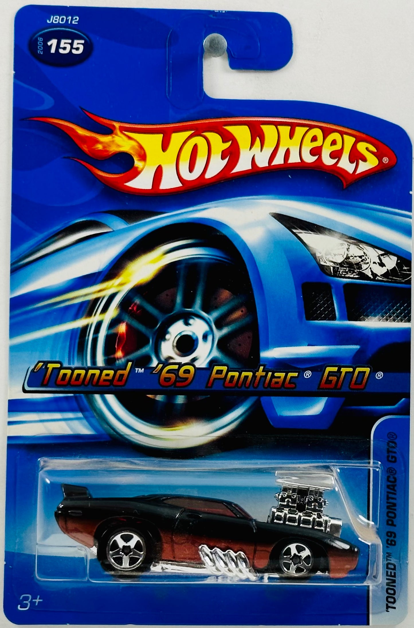 Hot Wheels 2006 - Collector # 155/223 - Tooned '69 Pontiac GTO - Black - USA