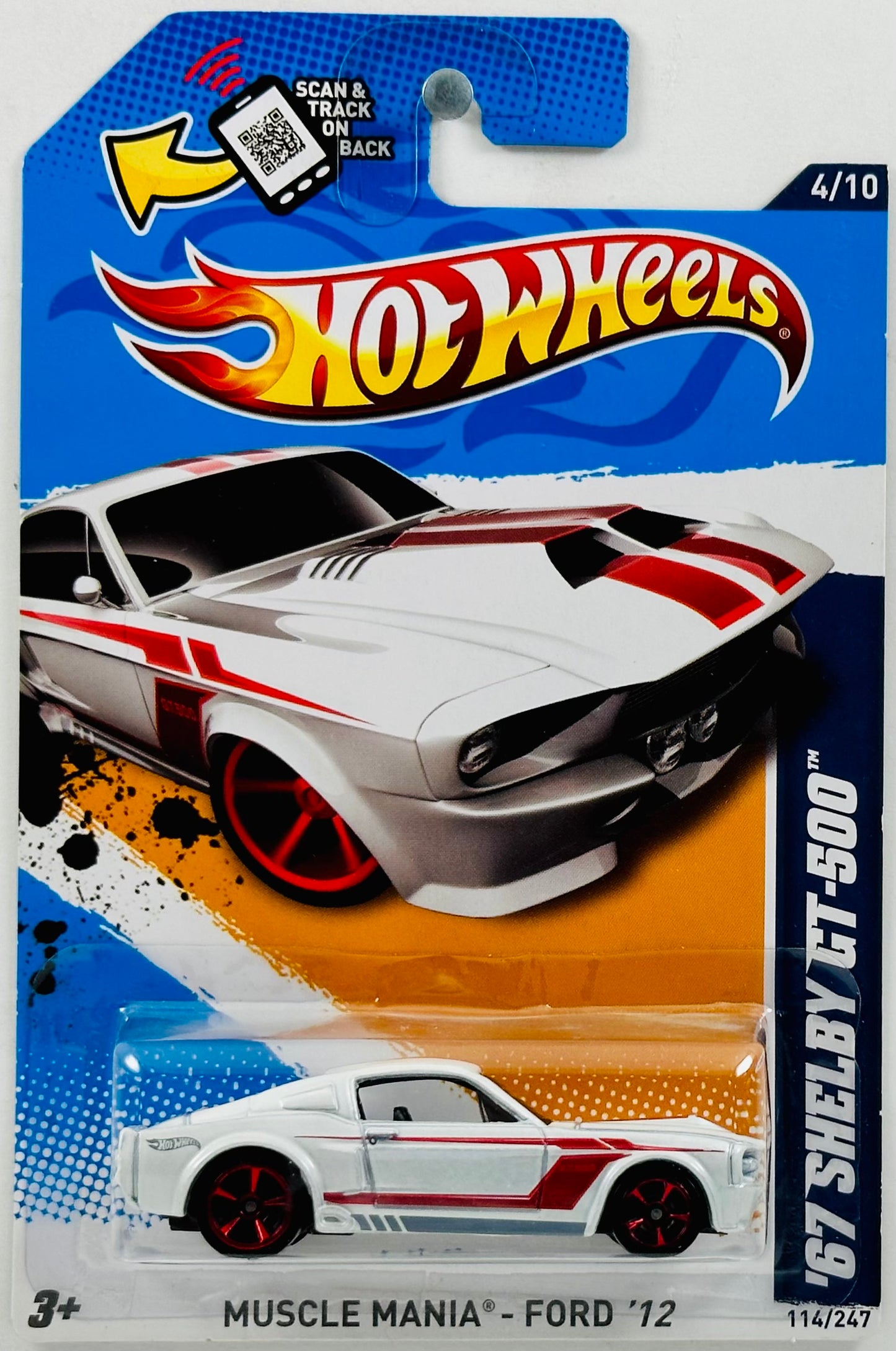 Hot Wheels 2012 - Collector # 114/247 - Muscle Mania - Ford 04/10 - '67 Shelby GT-500 - Pearl White - USA