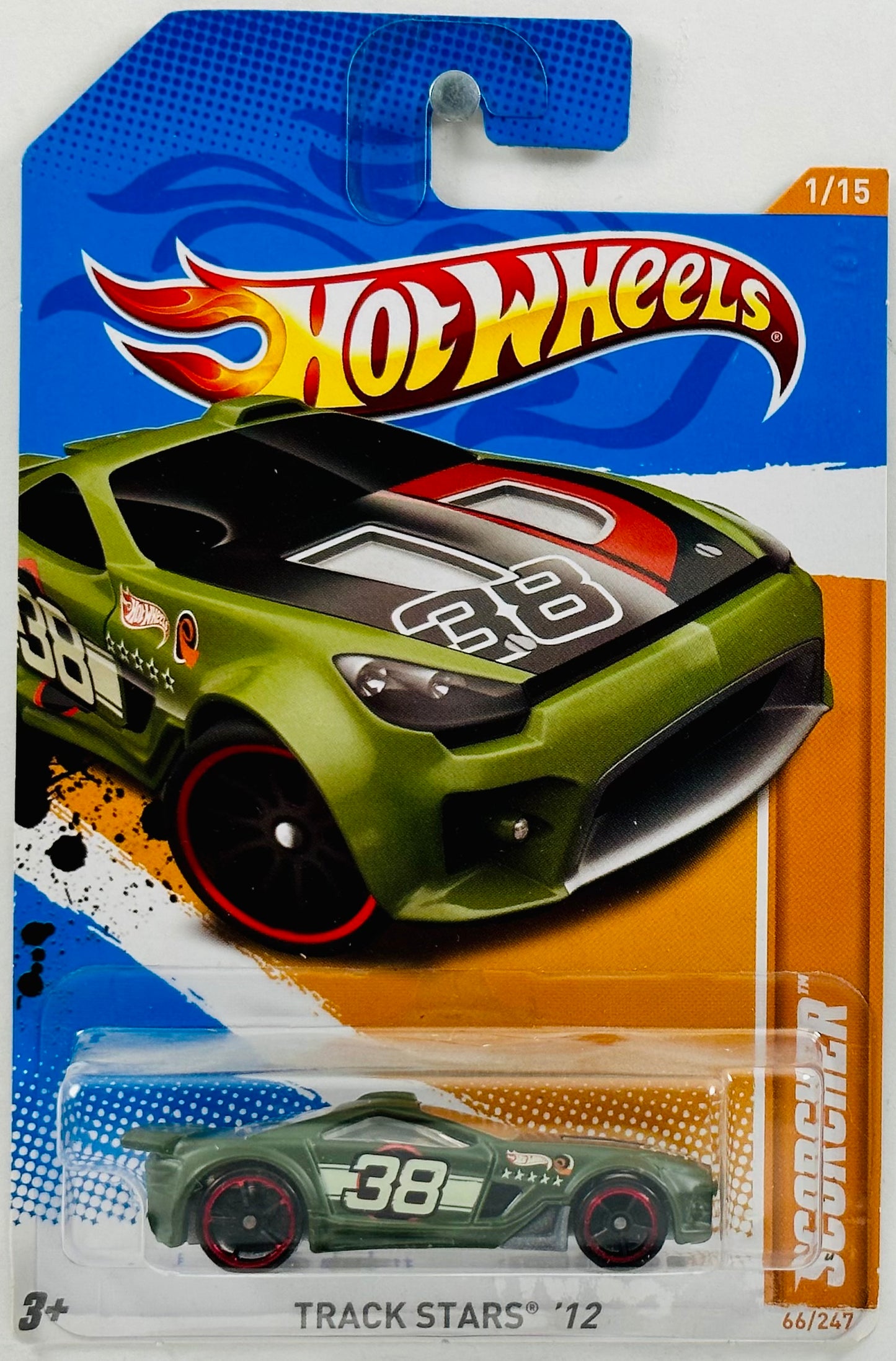 Hot Wheels 2012 - Collector # 066/247 - Track Stars 01/15 - Scorcher - Dark Olive Green - USA