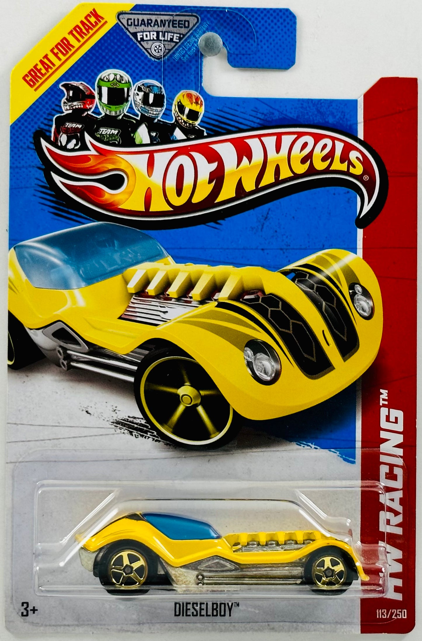 Hot Wheels 2013 - Collector # 113/250 - HW Racing: Thrill Racers - Dieselboy - Yellow - USA