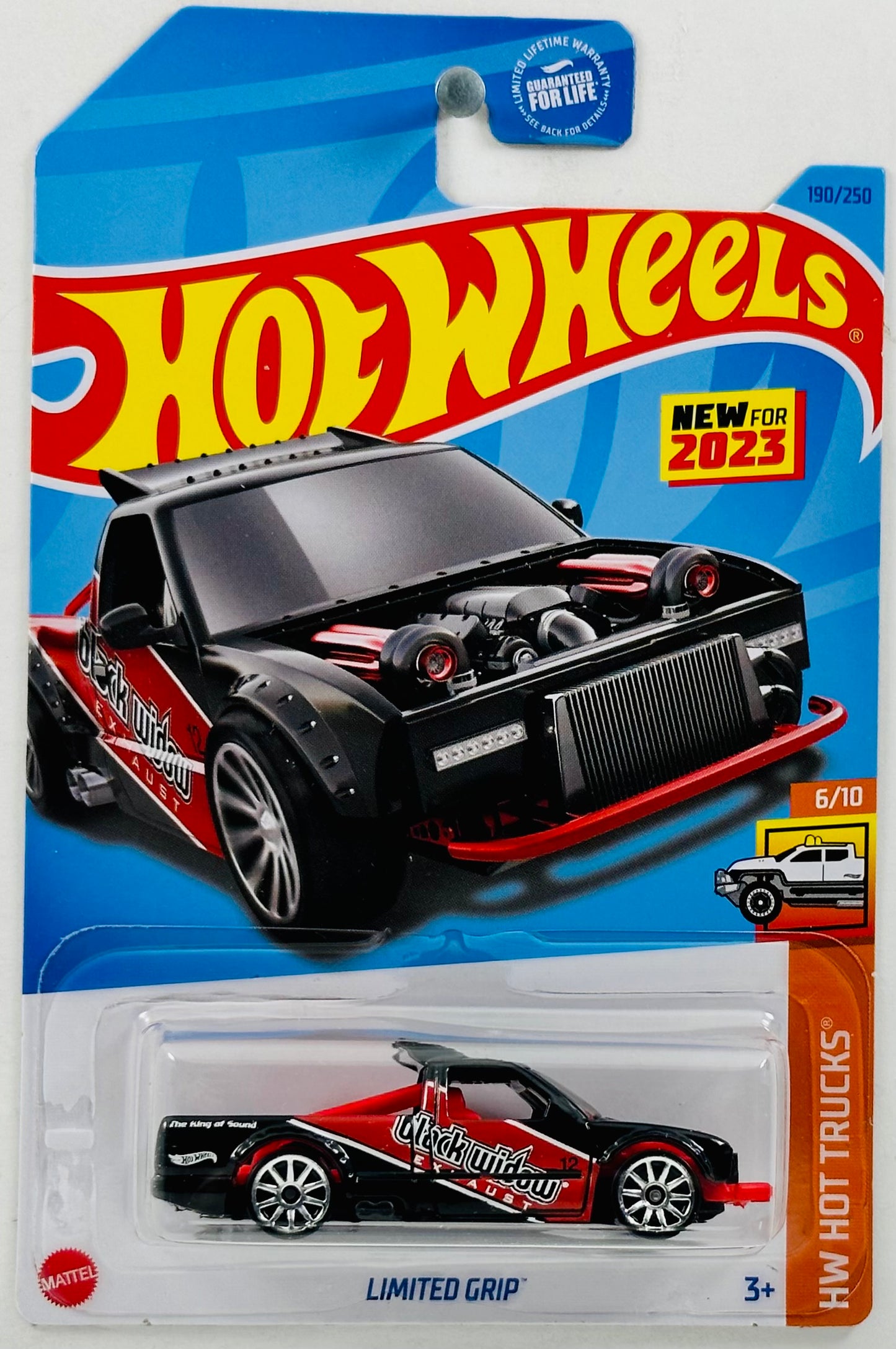 Hot Wheels 2023 - Collector # 190/250 - HW Hot Trucks 06/10 - New Models - Limited Grip - Black - USA