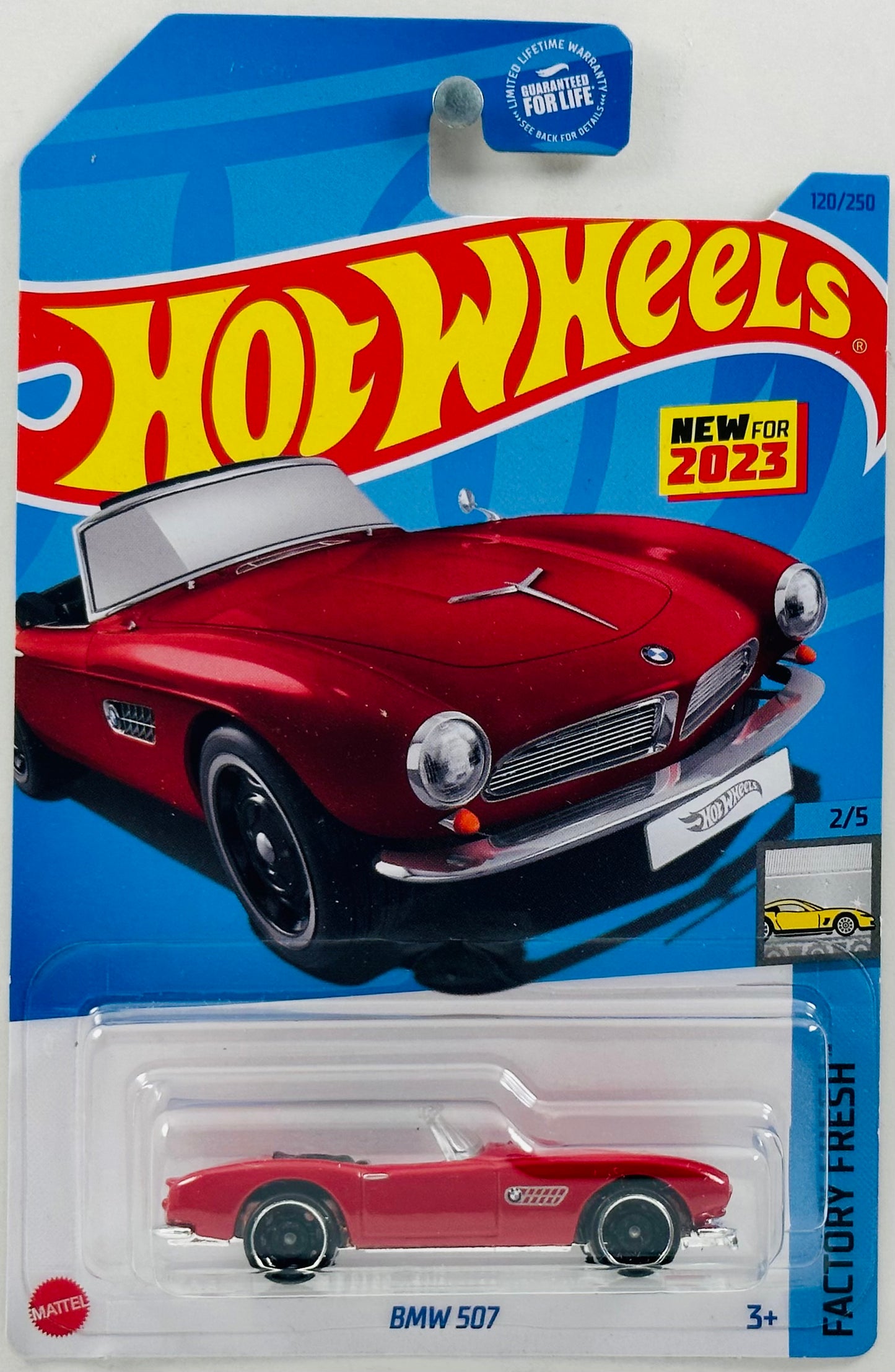 Hot Wheels 2023 - Collector # 120/250 - Factory Fresh 02/05 - New Models - BMW 507 - Red - Dark Gray Interior - USA