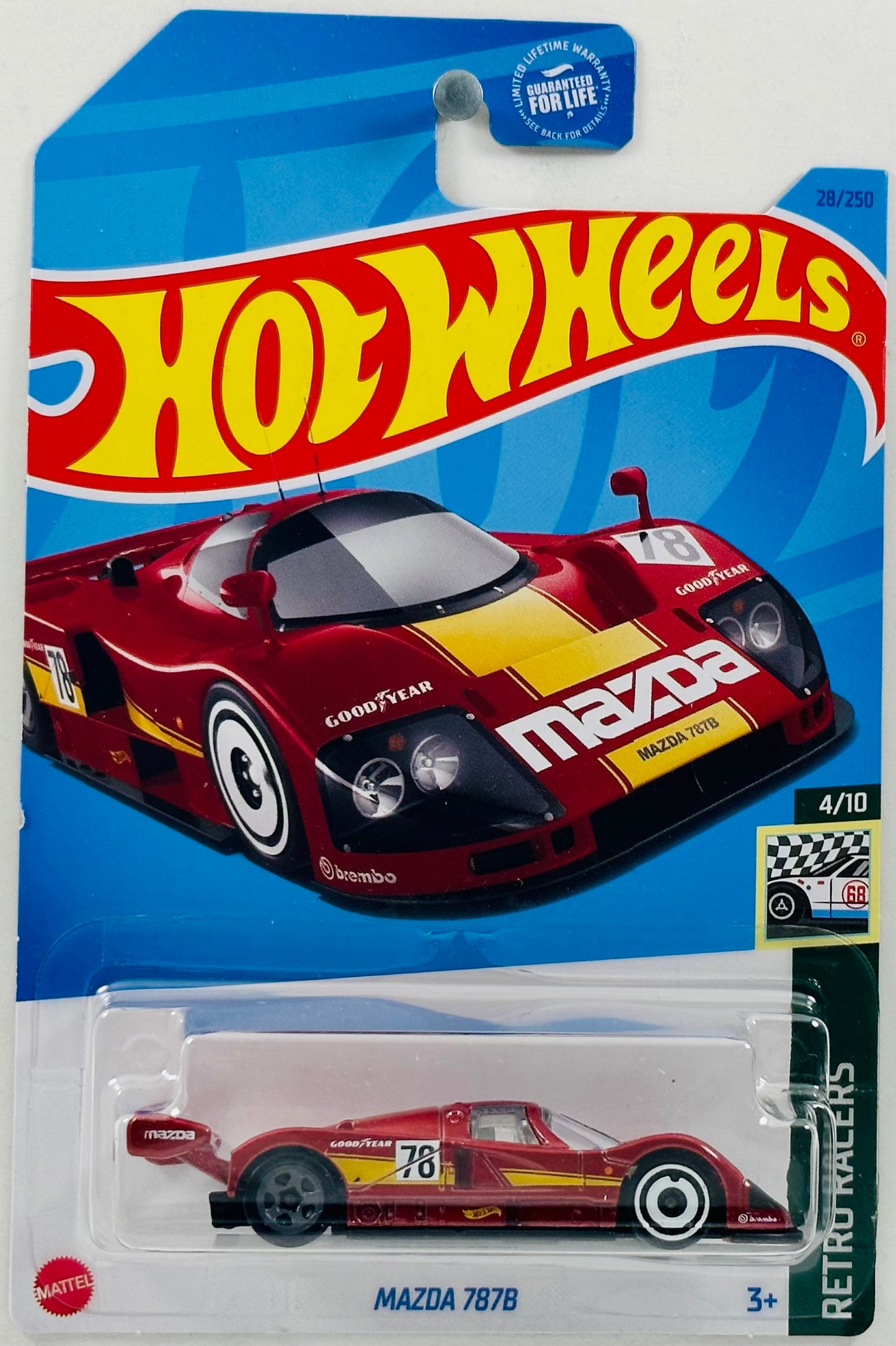 Hot Wheels 2023 - Collector # 028/250 - Retro Racers 4/10 - Mazda 787B - Red / #78 - USA