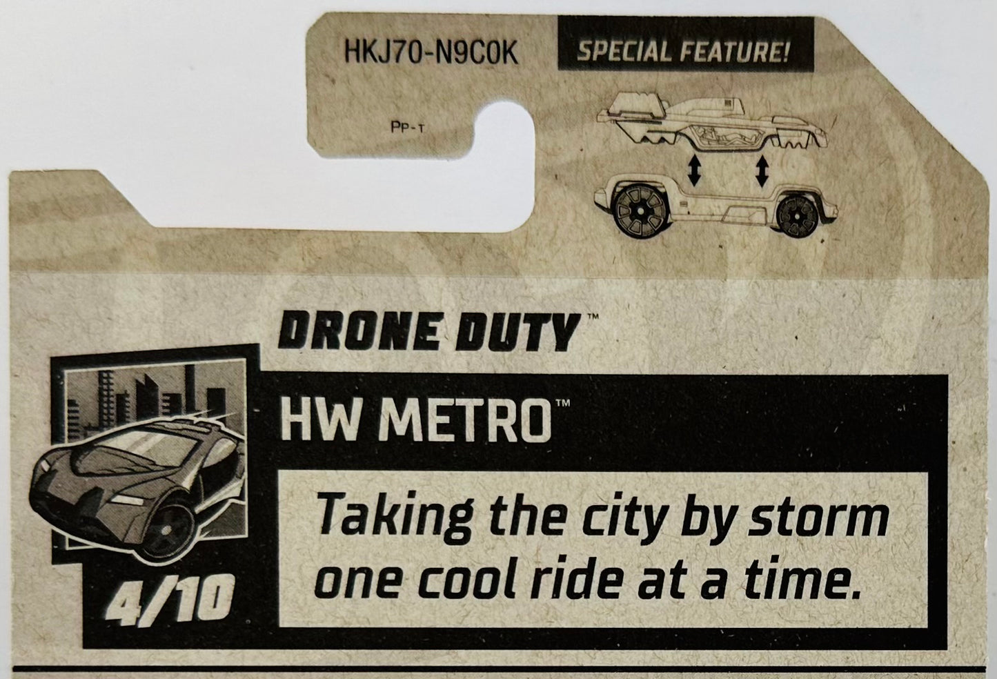 Hot Wheels 2023 - Collector # 102/250 - HW Metro 4/10 - Drone Duty - Blue / Orange - Drone - USA