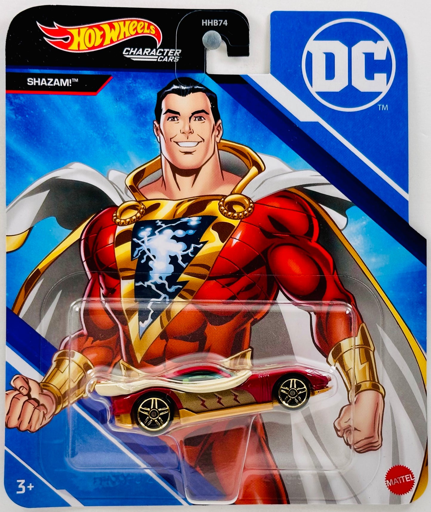 Hot Wheels 2023 - Character Cars / DC Comics - Shazam! - Red - Large Blister Card