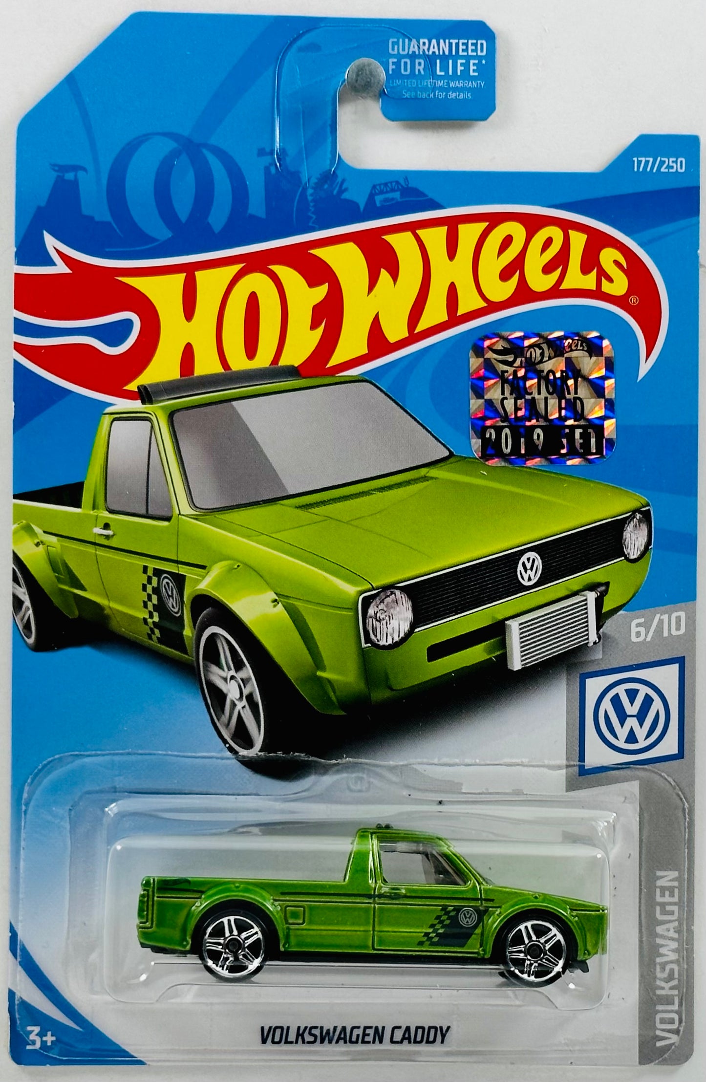 Hot Wheels 2019 - Collector # 177/250 - Volkswagen 6/10 - Volkswagen Caddy - Green - FSC