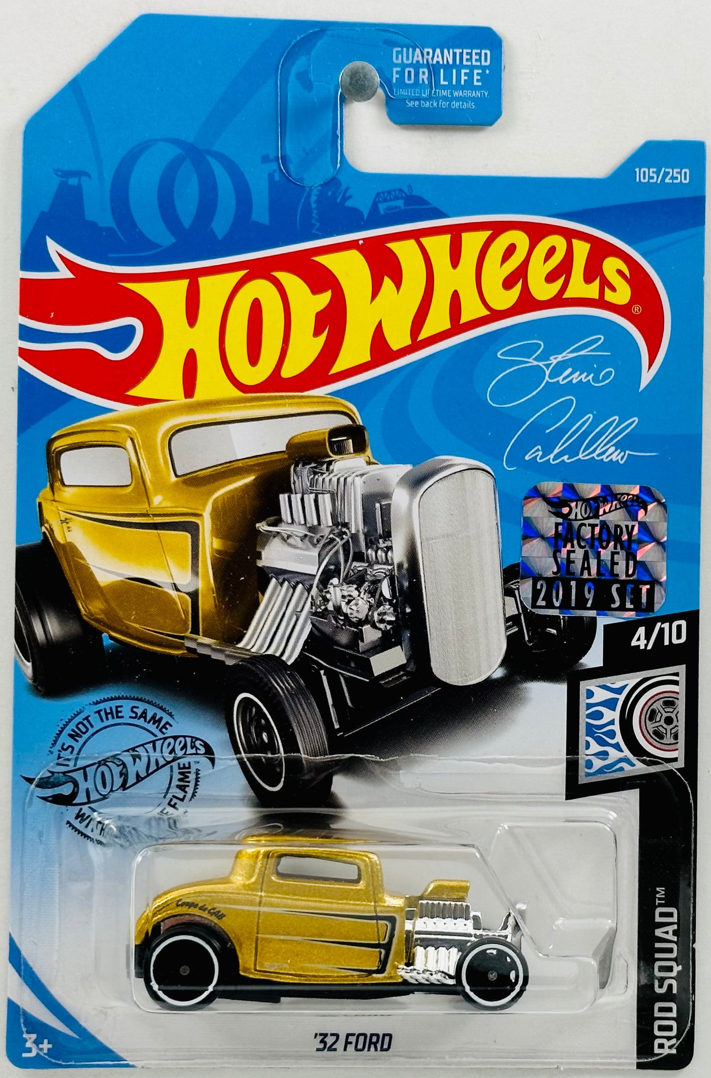 Hot Wheels 2019 - Collector # 105/250 - Rod Squad 4/10 - '32 Ford - Gold - FSC