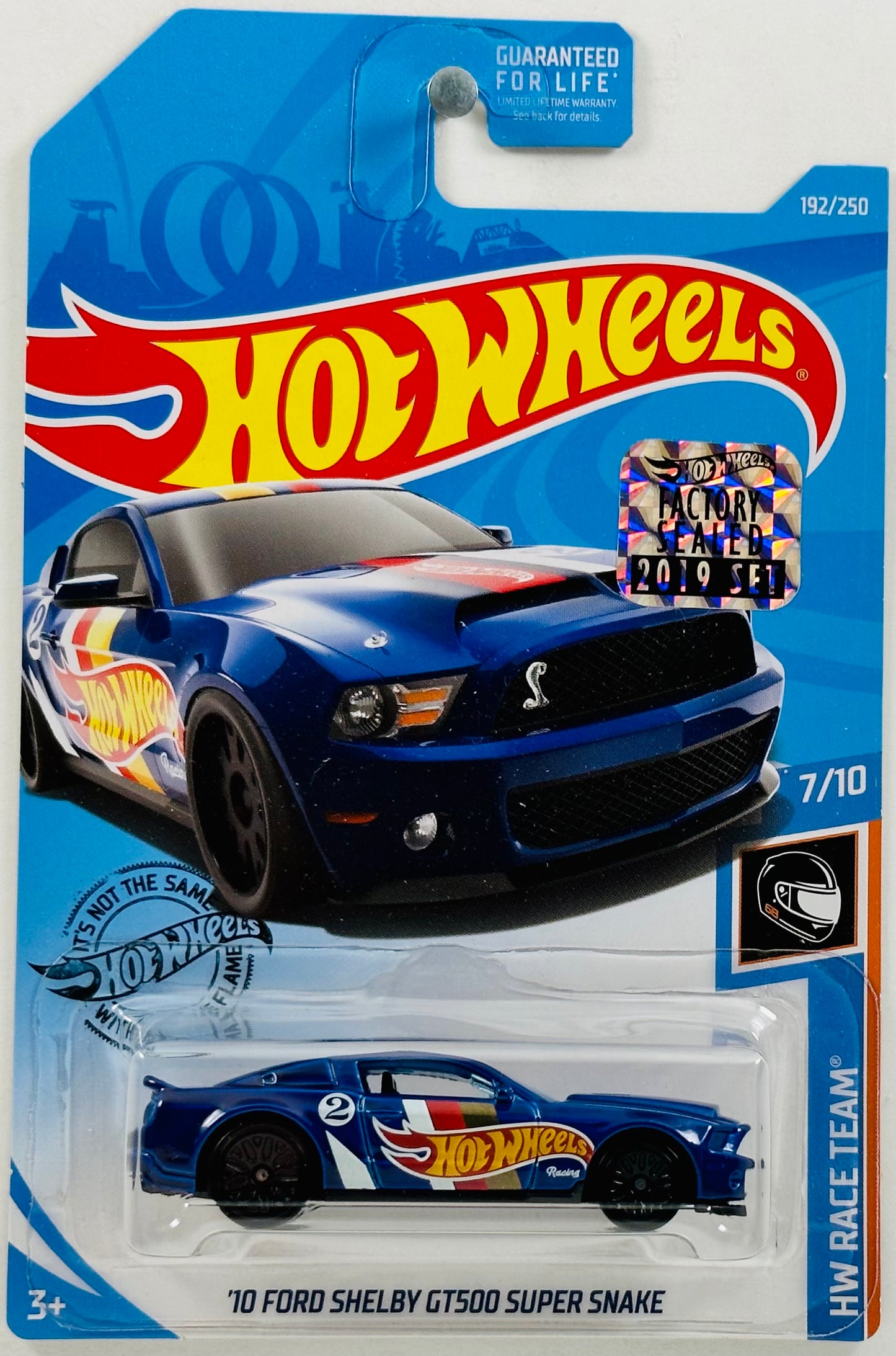 Hot Wheels 2019 - Collector # 192/250 - HW Race Team 7/10 - '10 Ford Shelby GT-500 Super Snake - Dark Blue - FSC