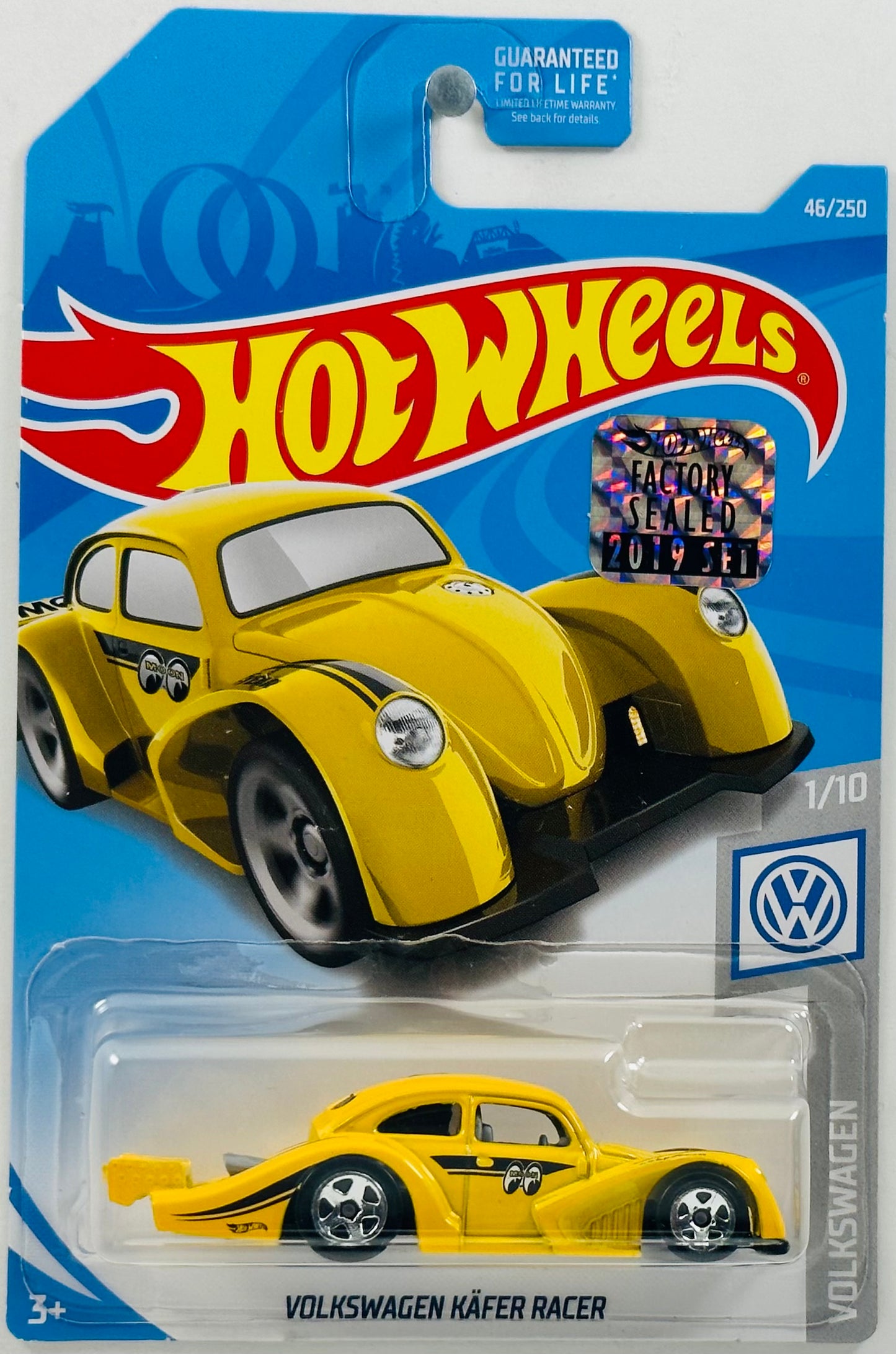 Hot Wheels 2019 - Collector # 046/250 - Volkswagen 1/10 - Volkswagen Käfer Racer - Yellow - FSC