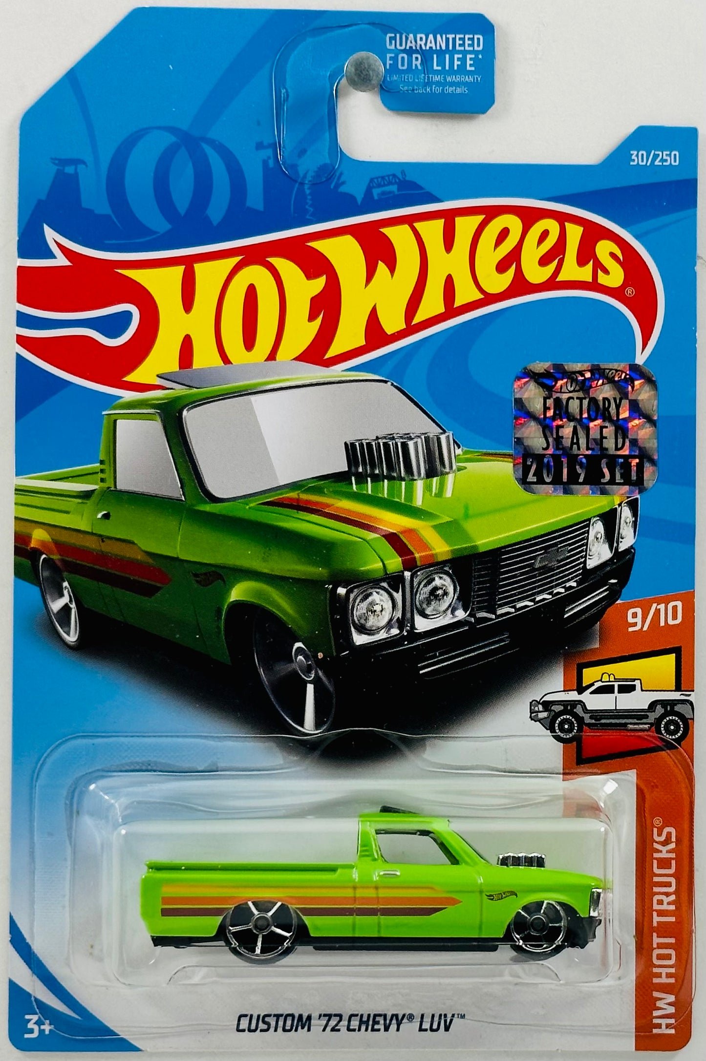 Hot Wheels 2019 - Collector # 030/250 - HW Hot Trucks 9/10 - Custom '72 Chevy LUV - Green - FSC