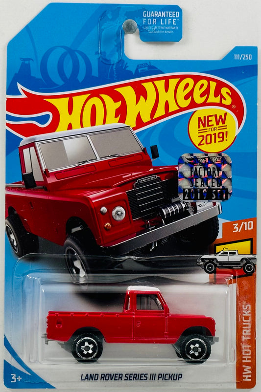 Hot Wheels 2019 - Collector # 111/250 - HW Hot Trucks 3/10 - New Models - Land Rover Series III Pickup - Red - FSC