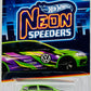 Hot Wheels 2023 - Neon Speeders 02/08 - Volkswagen Golf MK7 - Neon Green - Neon Purple & Yellow Paint / Volkswagen Logo - Walmart Exclusive