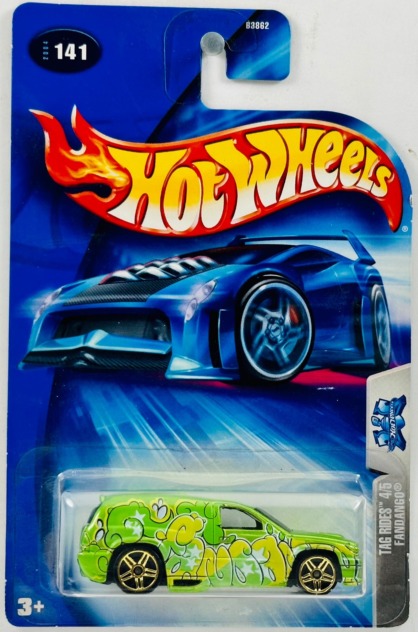 Hot Wheels 2004 - Collector # 141/212 - Tag Rides 04/05 - Fandango - Light Green - Green Roof Tampo - Gold 5 Spokes - USA NC